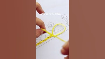 easy knotted chain stitch #shortvideo #embroidery#trending #diy