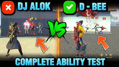D BEE Ability Test || New Character D-BEE Vs DJ Alok accuracy & movement speed test in free fire ||