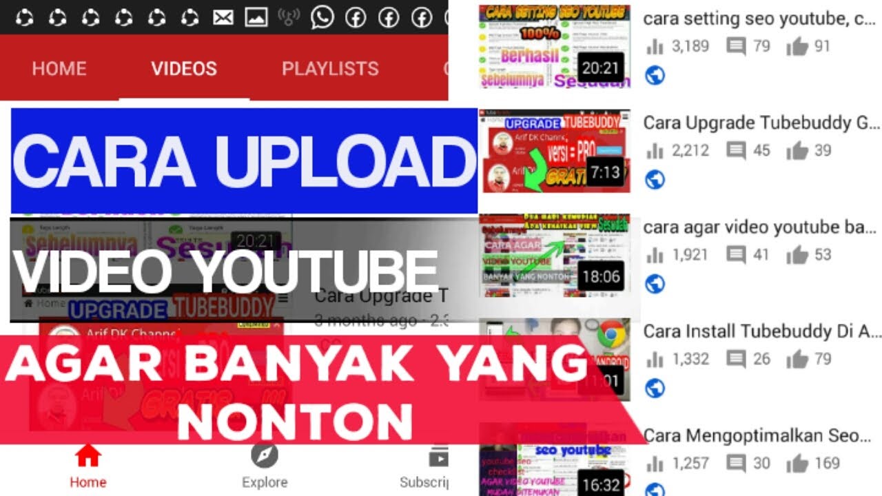 cara upload video di youtube agar banyak yang nonton - YouTube