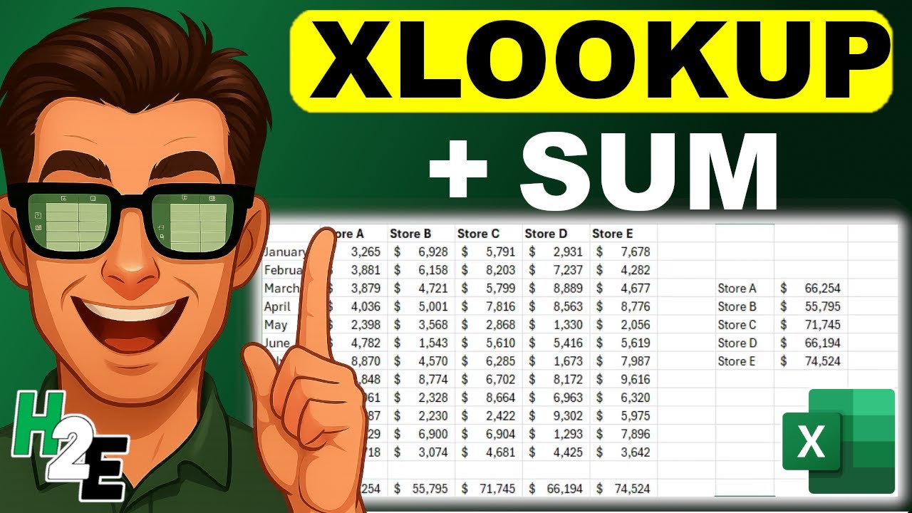 How to Use XLOOKUP to Sum Values in Excel - YouTube