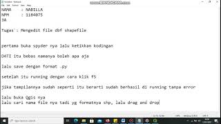 Mengedit file dbf shapefile