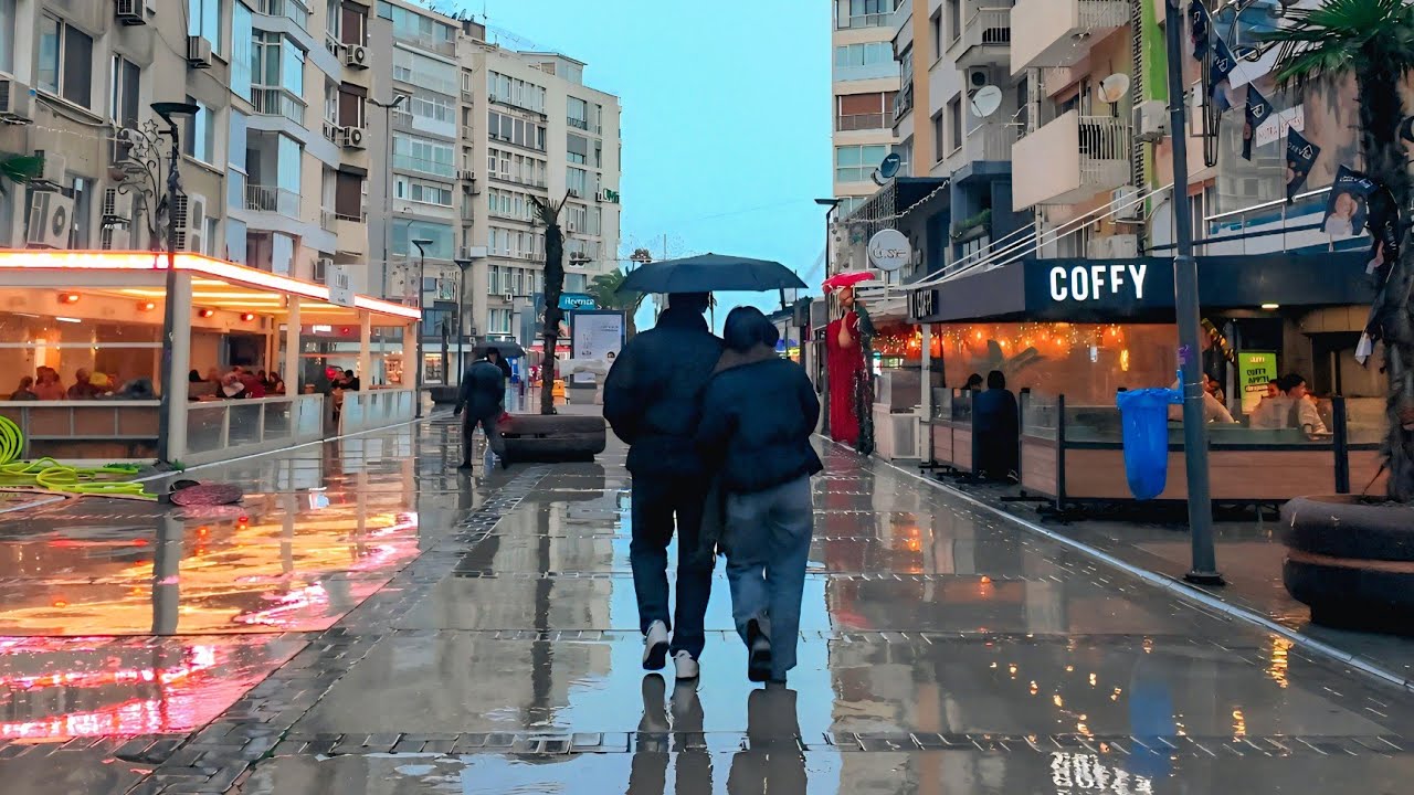 Izmir, तुर्किये | still | बारिश में पैदल यात्रा 4K