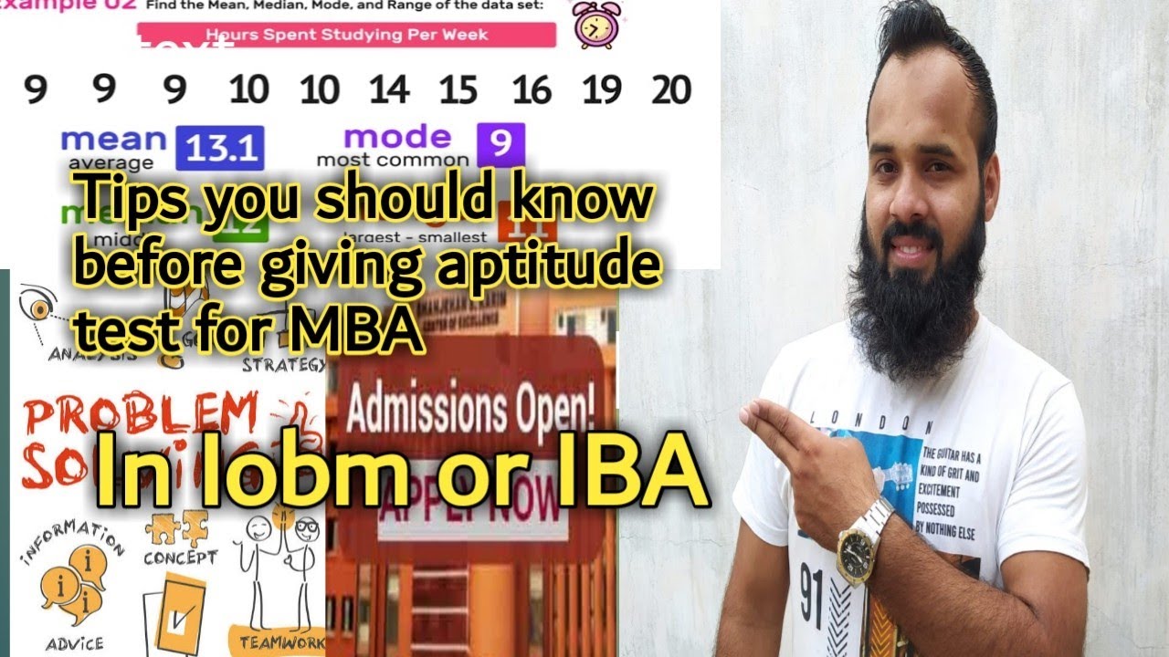 Aptitude Test Preparation MBA Tips IOBM IBA apptitude test preparation YouTube