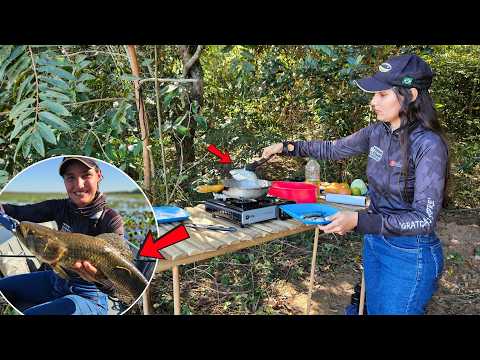That was HUGE! Fishing and Lunch on the Riverbank