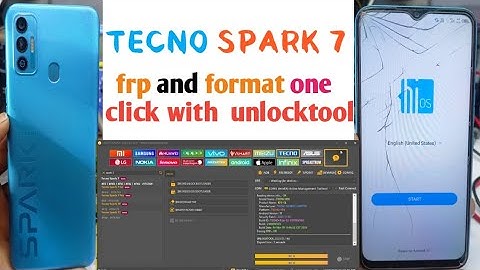 tecno Spark 7 unlock and frp one click with unlocktool and tecno Spark 7 format and frp all model