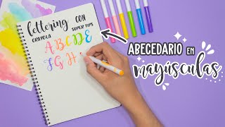 Lettering para PRINCIPIANTES  como hacer TODO el ABECEDARIO en lettering con los CRAYOLA SUPER TIPS