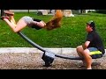 Girl Flies Off Seesaw | Funny Swing Fails