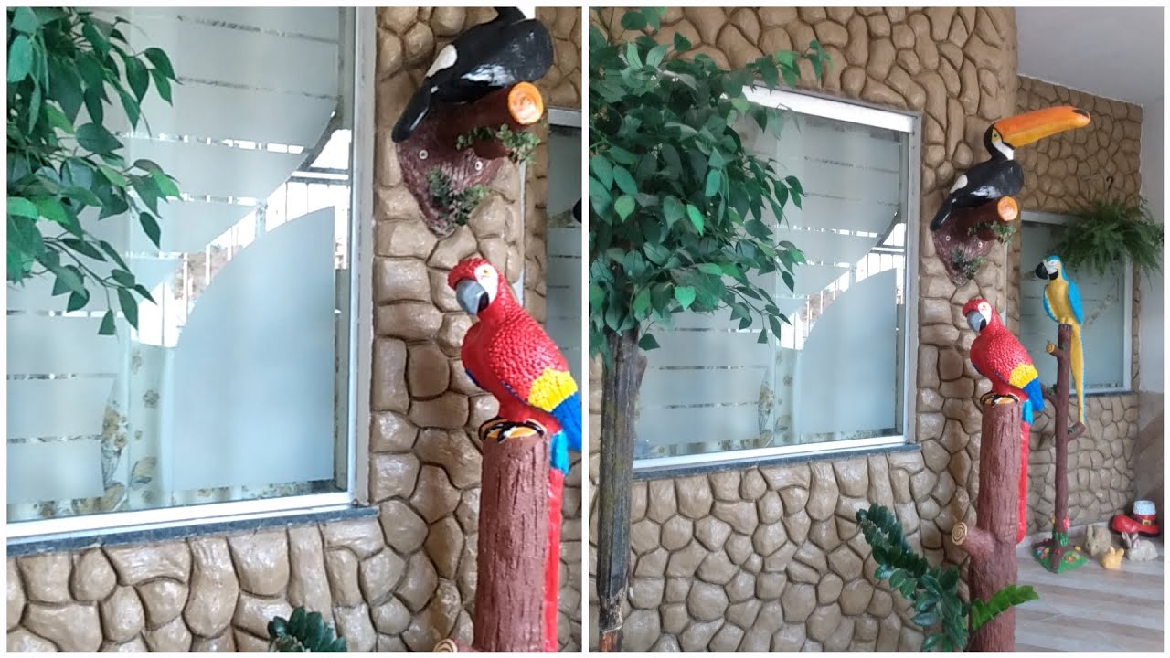 Como pintar  parede de pedras falsas de cimento