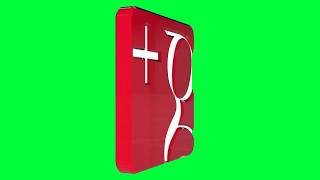 Google Plus Green Screen Logo Loop Chroma Animation