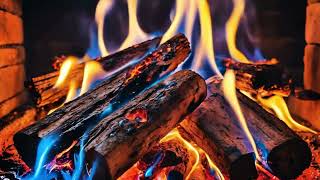 Release Anxiety with Blue Flame Fireplace &amp; Warm Fire Sounds for Instant Calm Feeling