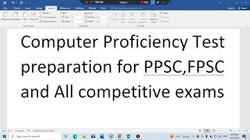 MS Word Lec-2 ( Computer Proficiency Test)| PPSC computer proficiency test|Computer Proficiency Test