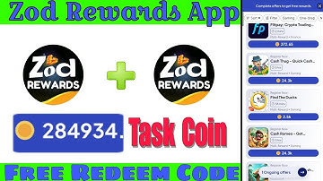 Zod Rewards App | Free Redeem Code | Zod Rewards Task Complete Trick | Zod Rewards Coin Trick