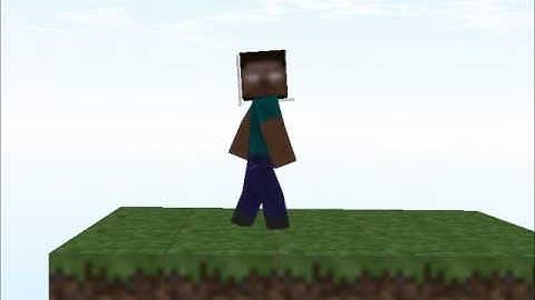 My first blender animation. Minecraft dude walking.