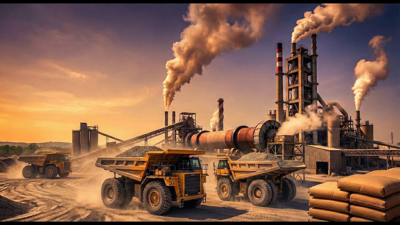 How Cement Is Made – Inside a Mega Cement Factory Powering Modern Cities (Full Process)