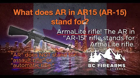 What does AR in AR15 AR-15 stand for?