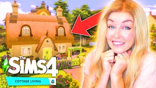 I BUILT IT!  Building the cute village cottage for The Sims 4 Cottage Living!