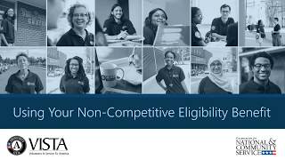 Using Your NCE (Non-Competitive Eligibility)