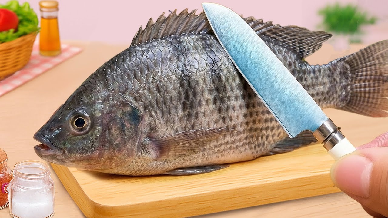 Tiny Fish Idea 🐟 How to Cook Salt Baked Fish Recipe by Little Cooking