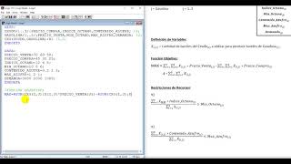 Solución en LINGO del Ejercicio 3 de Programación Lineal (Mezcla) Profile