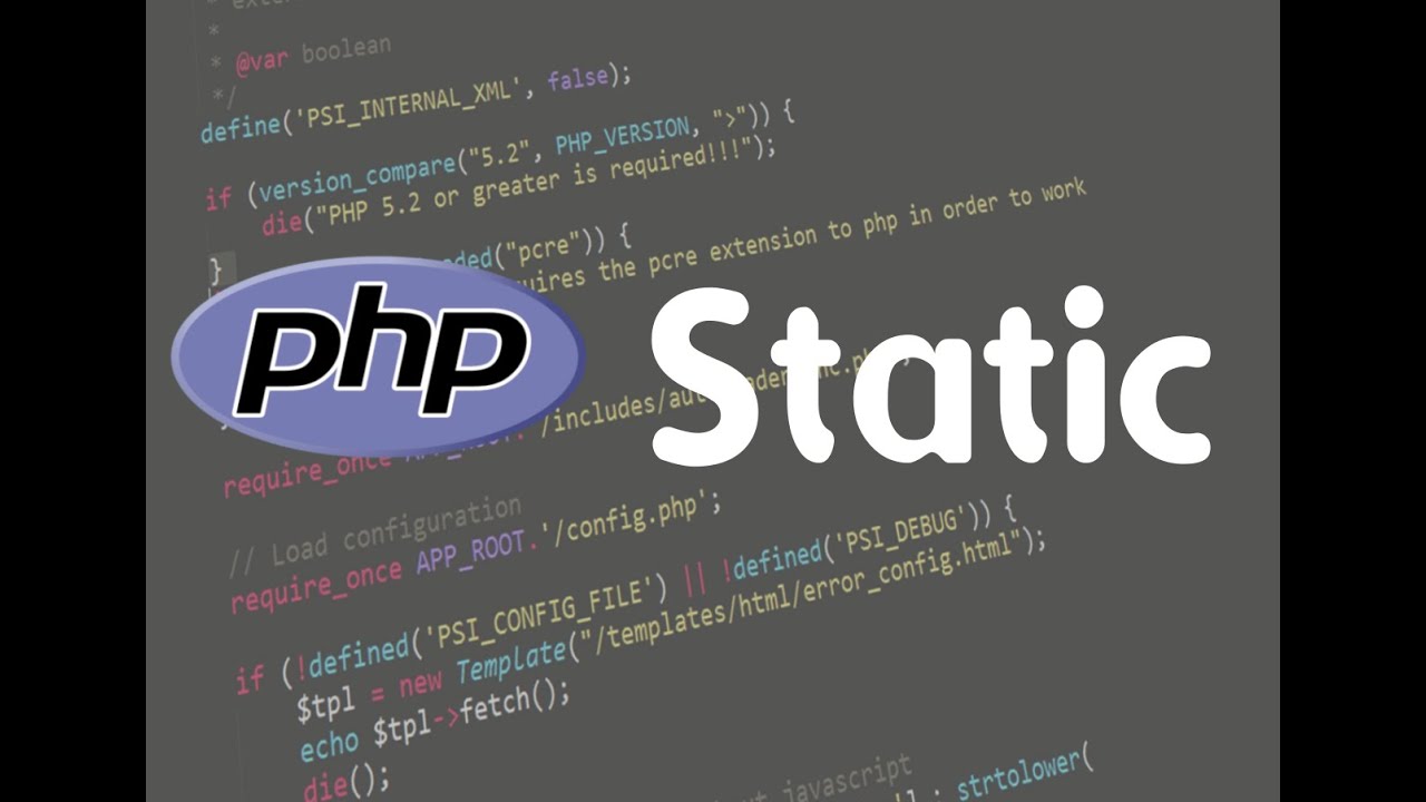 Php 12: static in Php - YouTube