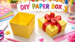 Diy paper box without glue/ paper gift box/ paper box origami/ craft without glue/ no glue craft