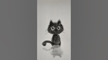 Easy Cat drawing technique 🙀 #shorts #art #cat #easydrawing #learn #trending #viral