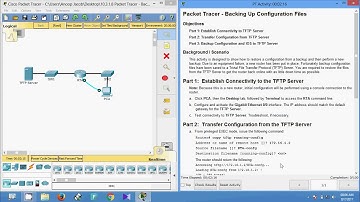 10.3.1.8 Packet Tracer - Backing Up Configuration Files