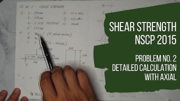 Shear Strength – Problem No. 2 (Detailed Calculation with Axial) NSCP 2015