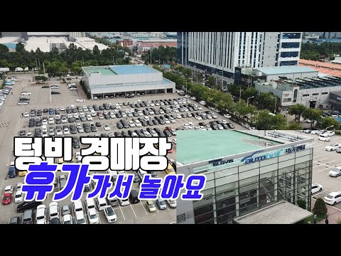 현대글로비스 자동차경매장이 텅텅 비었다. 야호 ~  여기는 나만의 놀이터