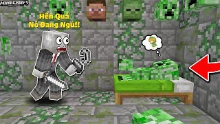 THỬ THÁCH 1 NGÀY SỐNG CHUNG VỚI CREEPER, SLEN BỊ NỔ BANH XÁC TRONG MCPE | Thử Thách SlenderMan