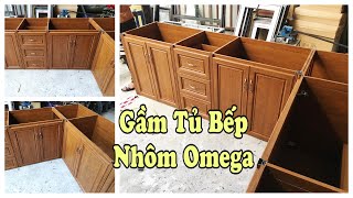 Gầm Tủ Bếp Nhôm Cao Cấp Omega Siêu Chất | Nhận Báo Giá Tủ Bếp Nhôm Kính Cao Cấp | Dũng Nhôm Kính