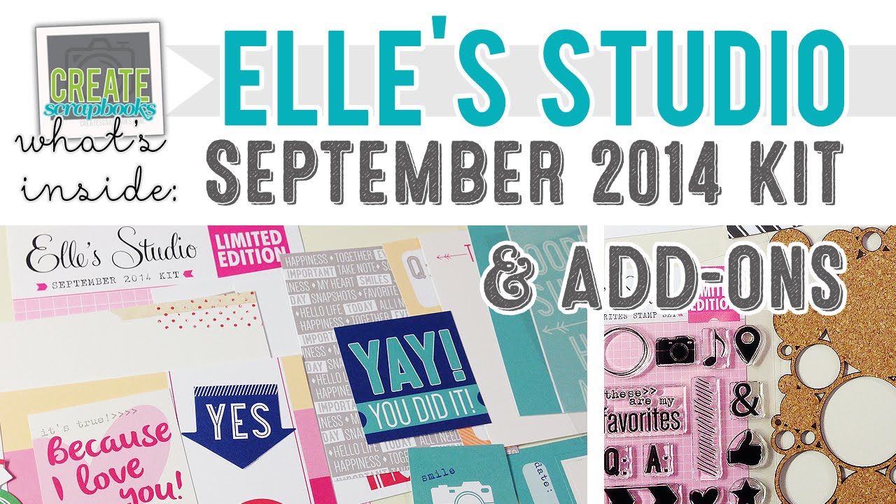 What's Inside: Elle's Studio SEPTEMBER 2014 Scrapbook Kit (Project Life Cards + Add-Ons!) scrapbook card kit clubs