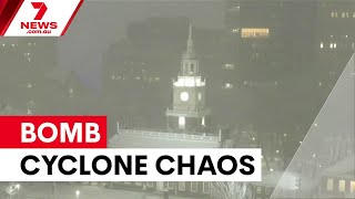 Bomb cyclone brings northeast America to standstill | 7NEWS
