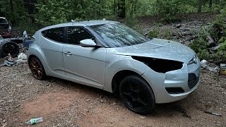 2012 Veloster V6 RWD Swap: installing the strut towers, engine, and front body panels