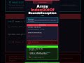 ArrayIndexOutOfBoundsException in Java Explained in 60 Seconds 🔥 #shortsvideo