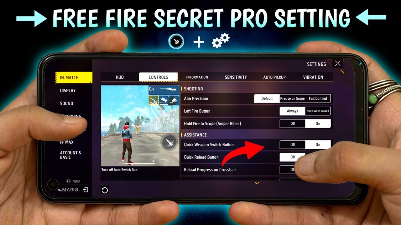Free Fire Pro Settings [ Sensitivity + Fire Button Size ] | New ...