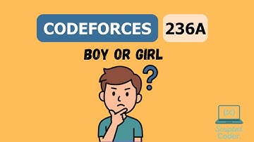 CodeForces Problem 236A Solution || Boy or Girl