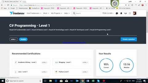 C# Level-1 Freelancer Exam Pass- 95% February 2018