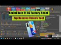 Redmi Note 11 4G Factory Reset +Frp Remove Unlock Tool | #redmi #flash #unlocktool @GSMAKD
