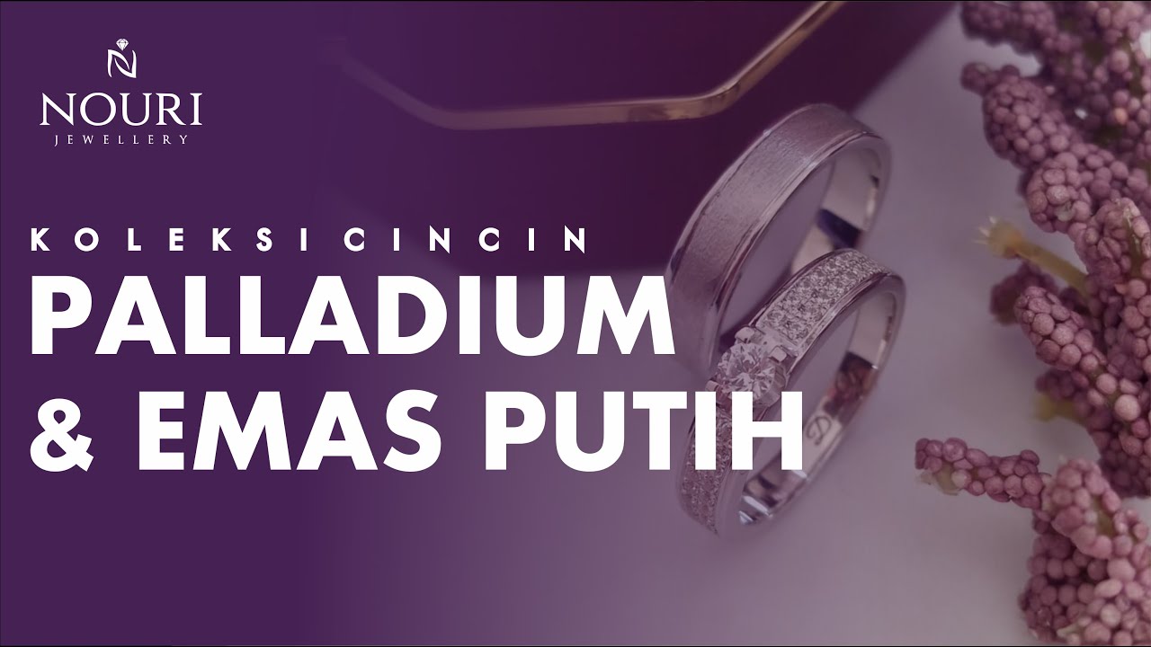 Cincin Kawin Palladium dan Emas Putih Terbaru 2021
