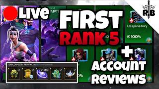 My First Ever Rank 5? Act 9 Exploration + Live Account Reviews || Mcoc Rebellow Livestream