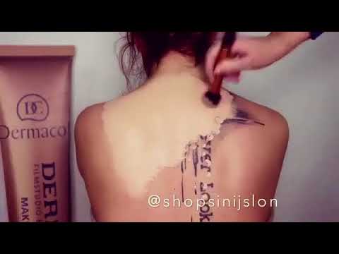 How to cover your tattoo with Dermacol makeup cover - YouTube