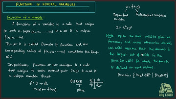 2 | DU | Function of Several Variables | Definition & Examples | C7 Multivariate Calculus