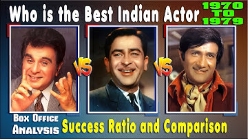 Dilip Kumar Vs Raj Kapoor Vs Dev Anand 1970-1979 All Hit or Superhit and Flop Movie, Success Ratio.