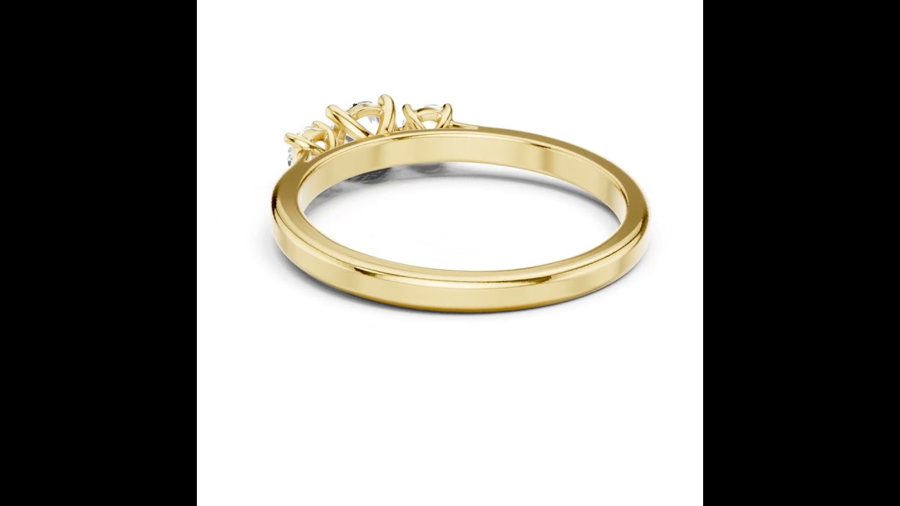 Classic Round Brilliant Three-Stone Ring