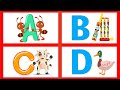 Learn abca for apple b for ballabc alphabet song abcd phonics soundsa to z alphabet for kids