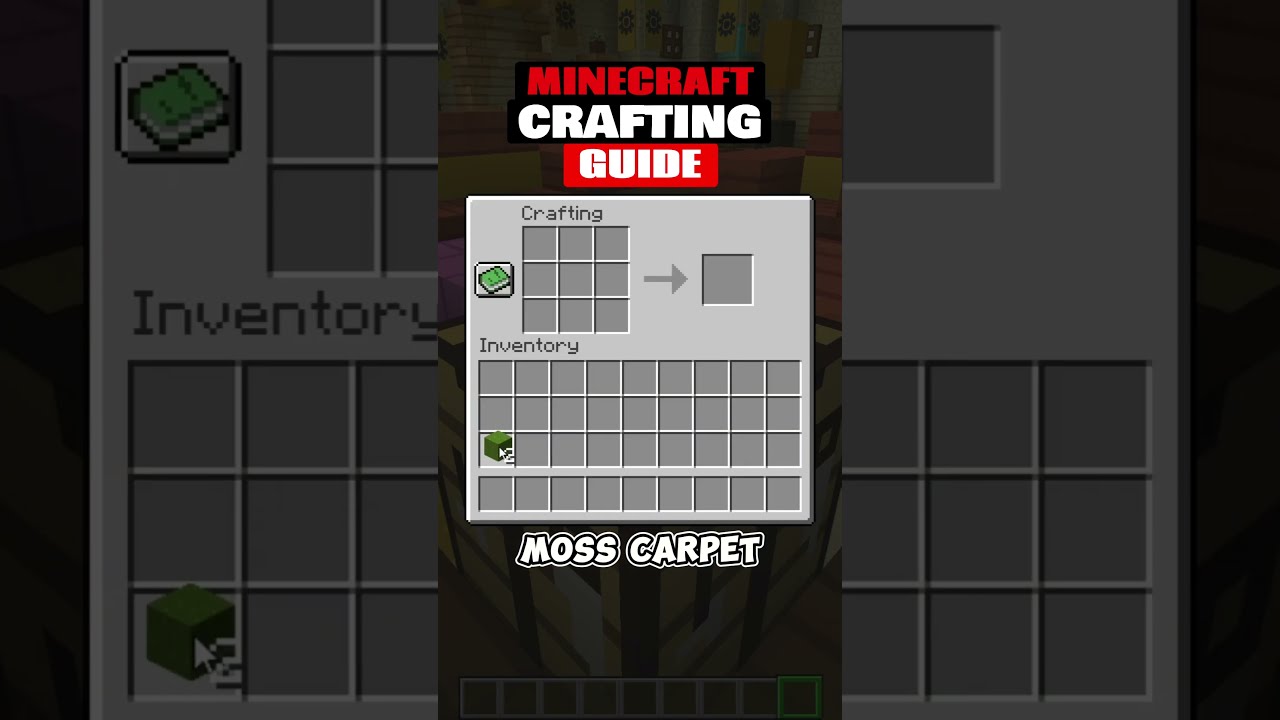 How To Craft Moss Carpet In Minecraft 1.20 #minecraft #minecraftshorts  #minecraftrecipes 