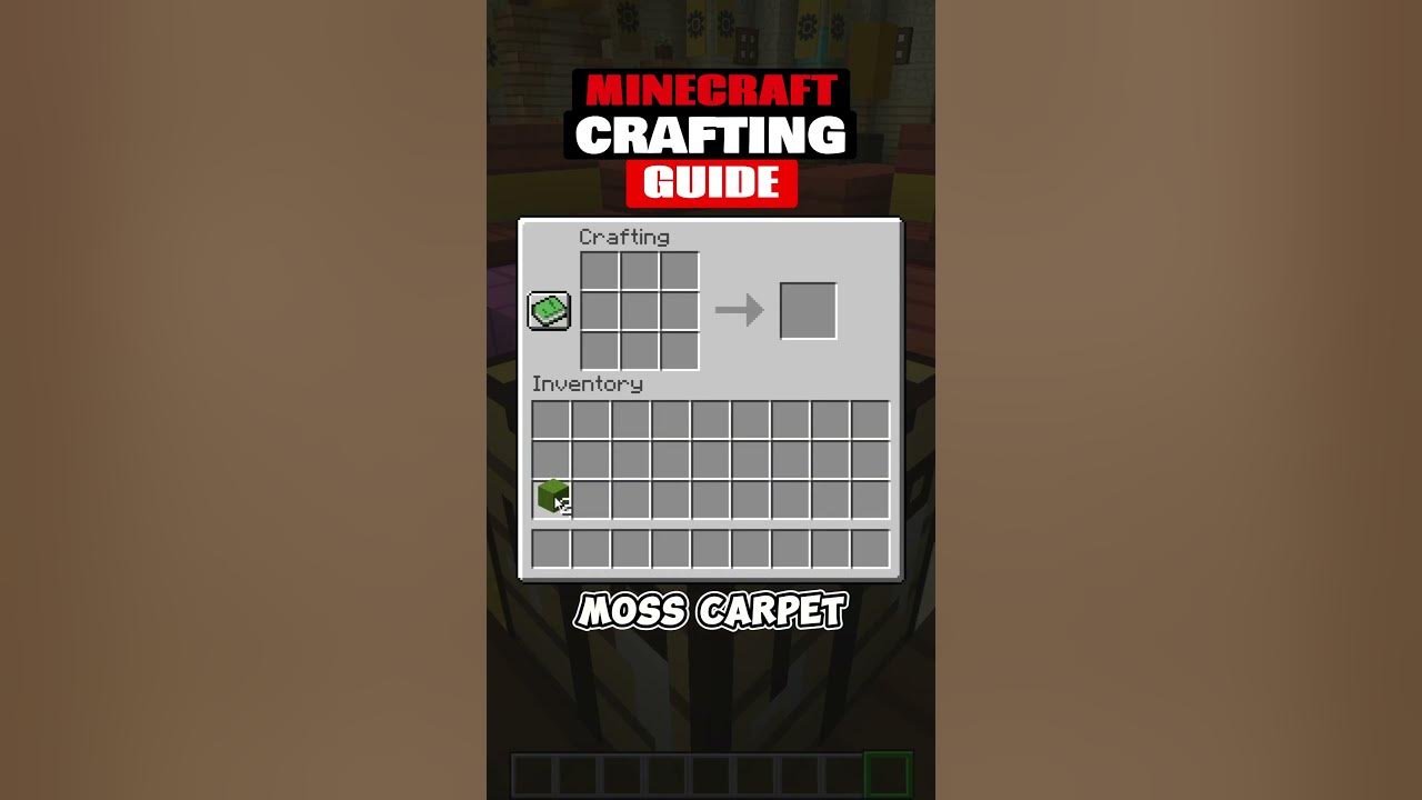 How To Craft Moss Carpet In Minecraft 1.20 #minecraft #minecraftshorts  #minecraftrecipes 