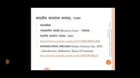 Introduction of Business Regulatory Framework paper I ( Marathi)