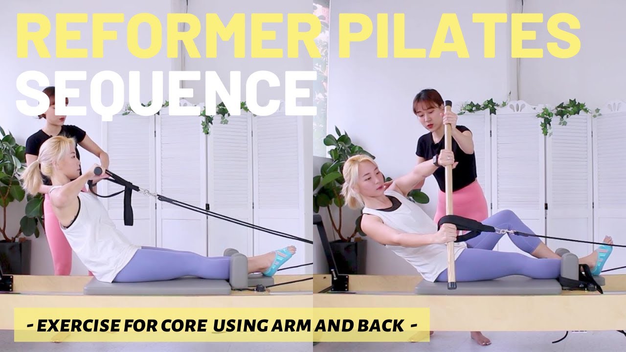필라테스 리포머 시퀀스ㅣ롤업바로 어께와 팔 라인 정리하기!/reformer shoulder roing workout with roll up pole